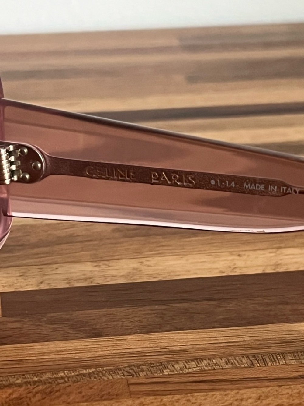 NWT Celine Translucent Pink 3 dot Cateye Sunglasses with case and box - Picture 11 of 13